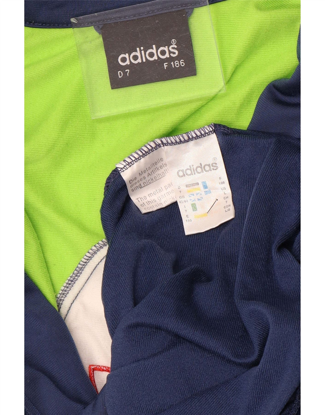 ADIDAS Chaqueta de chándal para hombre Reino Unido 42/44 Grande Azul marino Colorblock