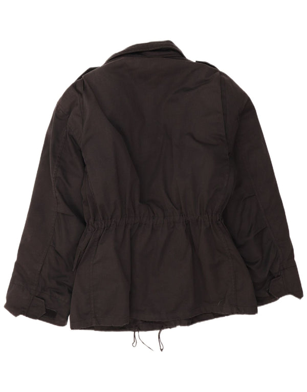 Vintage hombres chaqueta militar Reino Unido 36 pequeño negro