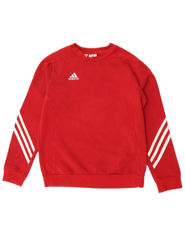Adidas Sudadera para niño Jumper 11-12 años Grande Rojo Algodón