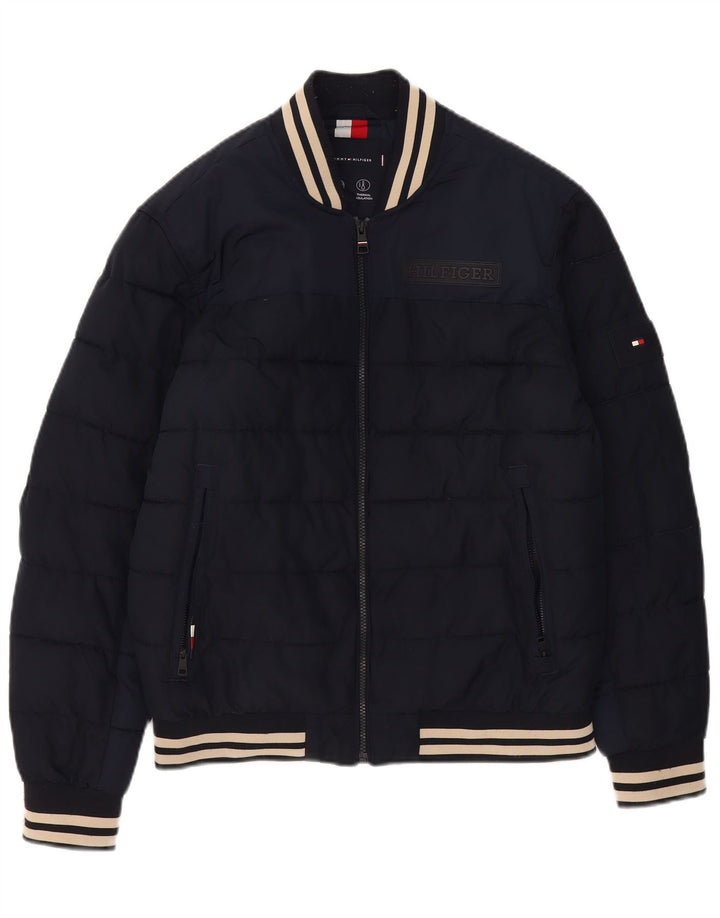 Tommy Hilfiger Chaqueta acolchada para hombre UK 38 Mediana Azul marino Poliéster