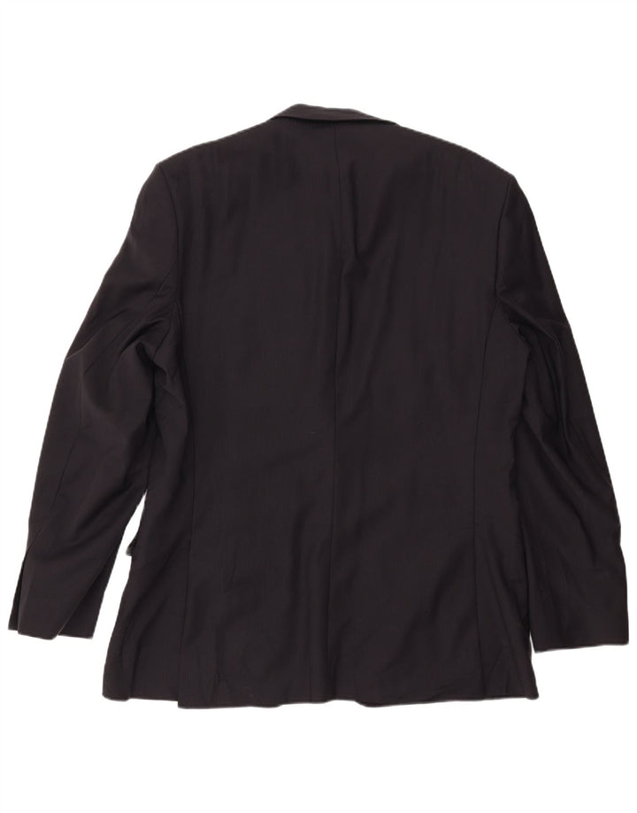 ZARA Chaqueta Blazer De 2 Botones Para Hombre EU 54 XL Lana Azul Marino