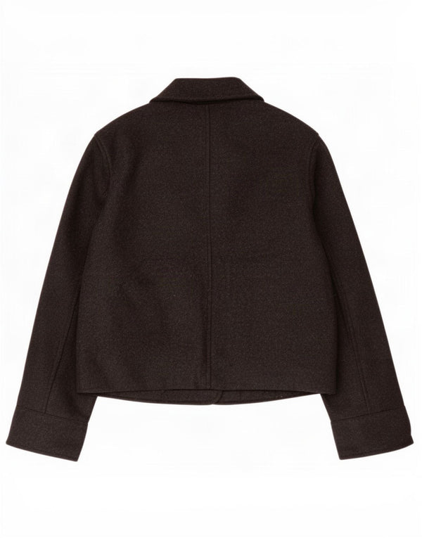 Zara Mujer Chaqueta Blazer De 3 Botones UK 6 XS Poliéster Gris