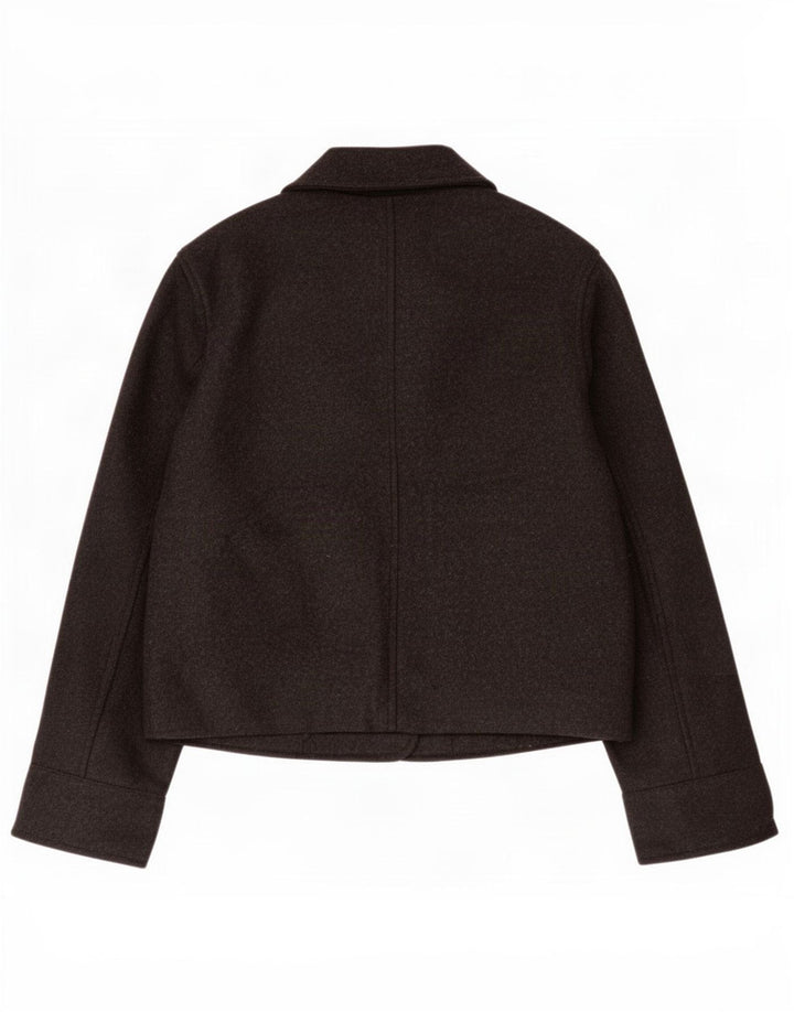 Zara Mujer Chaqueta Blazer De 3 Botones UK 6 XS Poliéster Gris