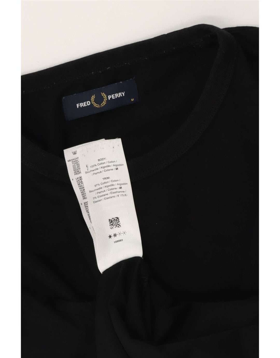 Camiseta Fred Perry Hombre Top Medium Negro Algodón