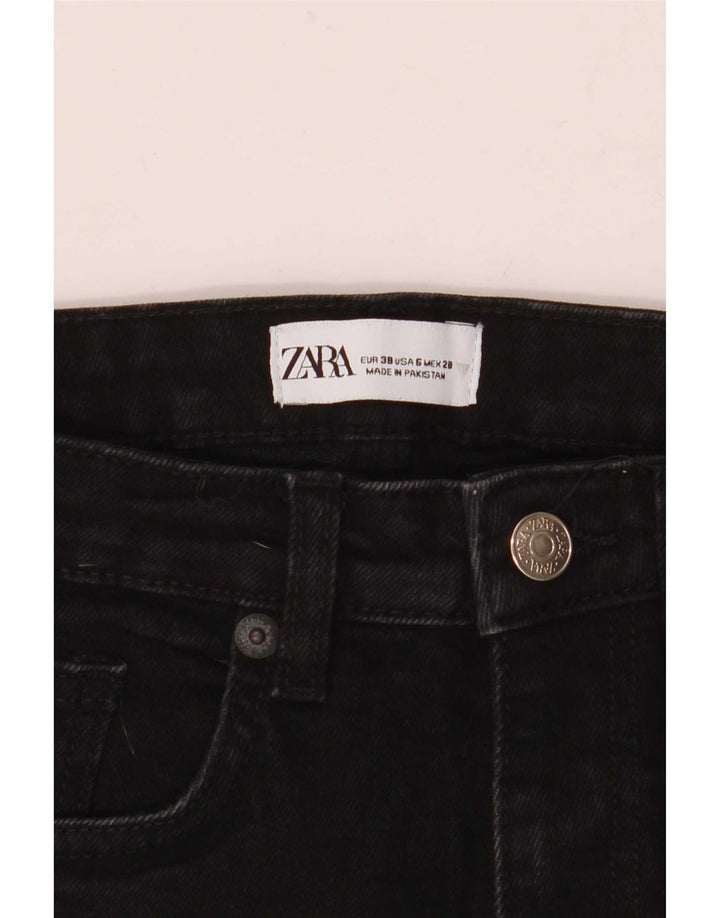 Zara Jeans Cortos Para Mujer EU 38 Small W28 L24 Negro