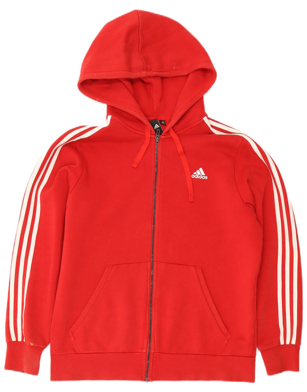 Adidas Sudadera con capucha y cremallera para hombre XL Algodón rojo