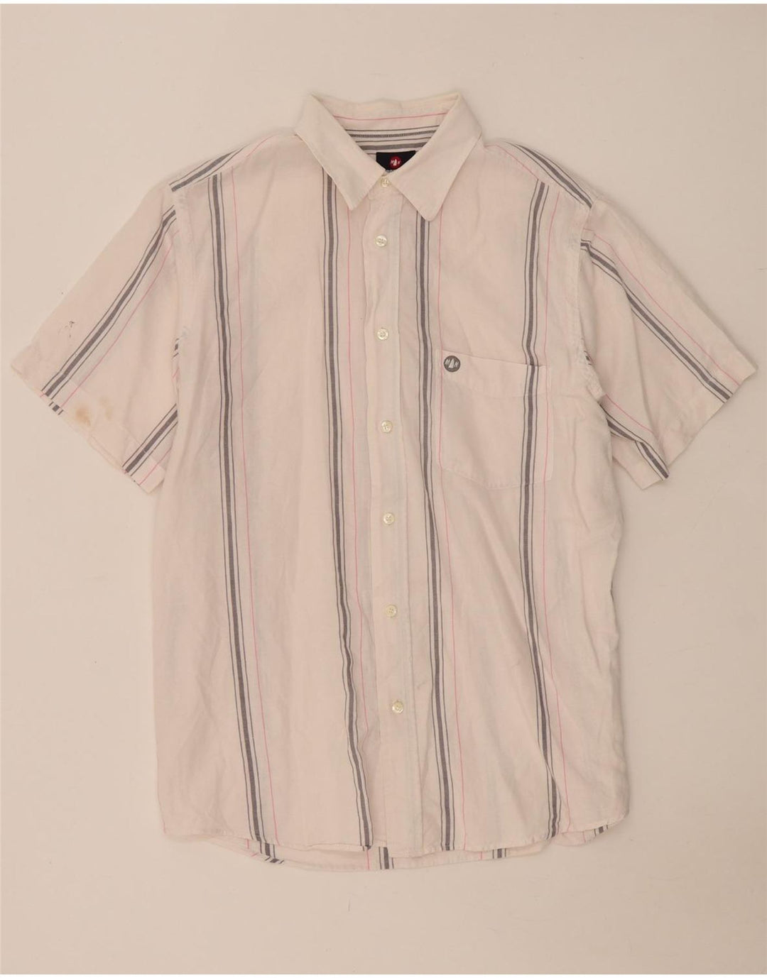 Murphy & Nye Camisa de manga corta para hombre XL Blanco Rayas