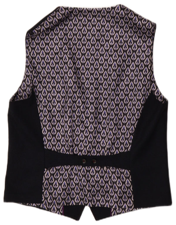 TED BAKER Chaleco para hombre Talla 5 XL Poliéster floral azul marino