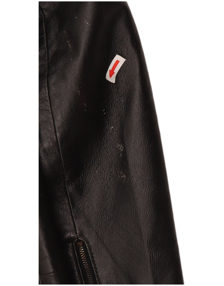Chaqueta bomber corta de cuero para mujer Privilegi IT 44 Cuero negro mediano