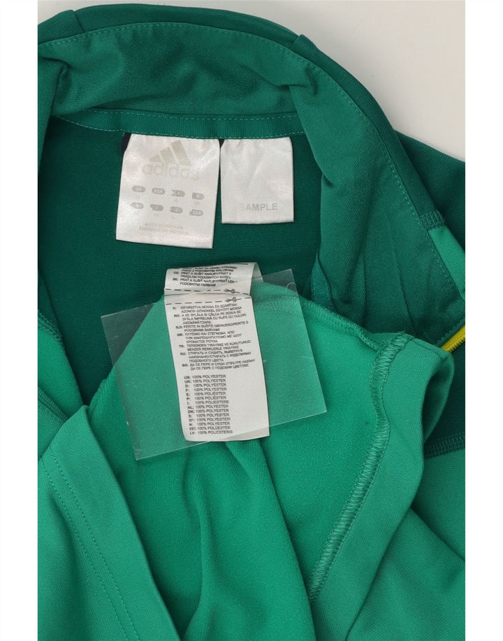 ADIDAS Womens Pullover Tracksuit Top UK 12 Medium Green Colourblock Vintage Adidas and Second-Hand Adidas from Messina Hembry 