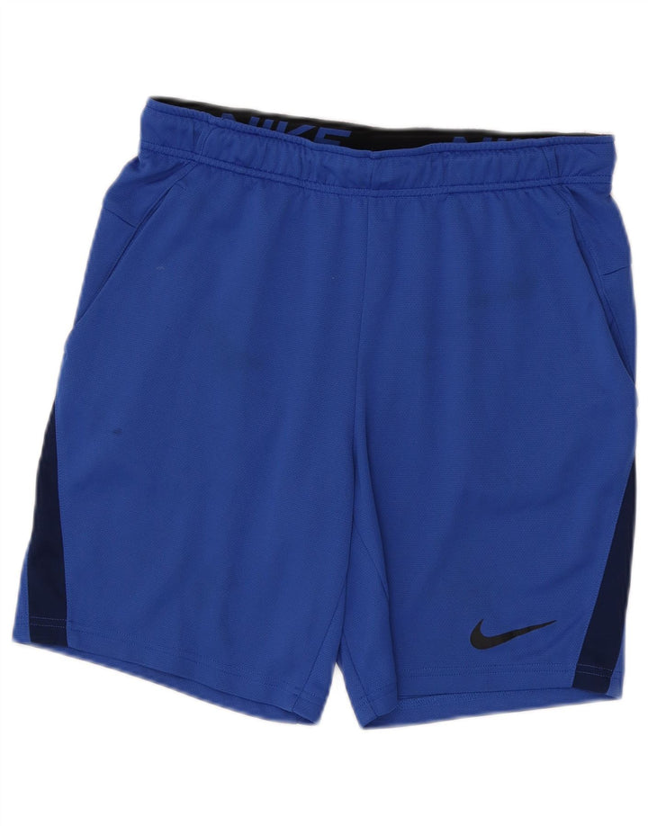 Pantalón corto deportivo Nike Dri Fit para hombre Poliéster color block azul medio