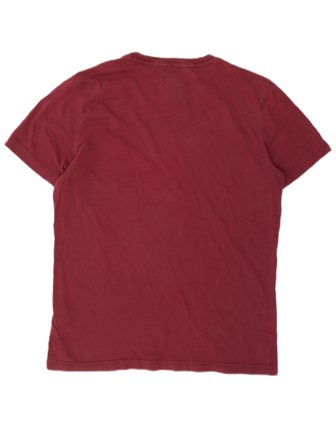 Crew Clothing Camiseta para hombre Top Algodón granate mediano