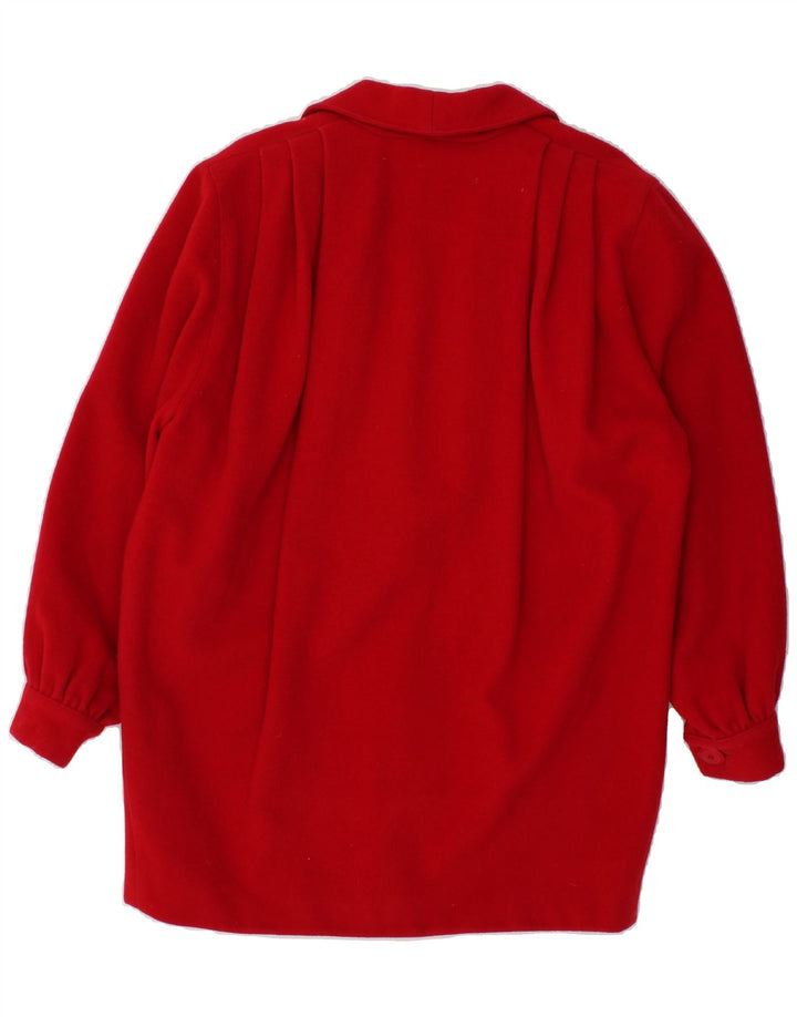 LUISA SPAGNOLI Womens Oversized Overcoat UK 6 XS Red Wool Vintage Luisa Spagnoli and Second-Hand Luisa Spagnoli from Messina Hembry 