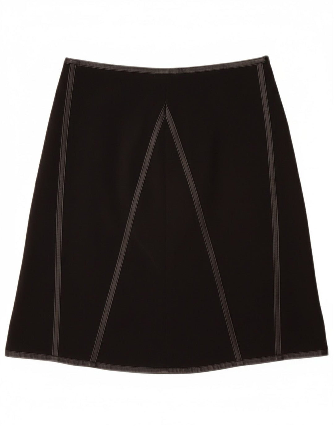 VINTAGE Falda acampanada para mujer W28 Mediana Negra