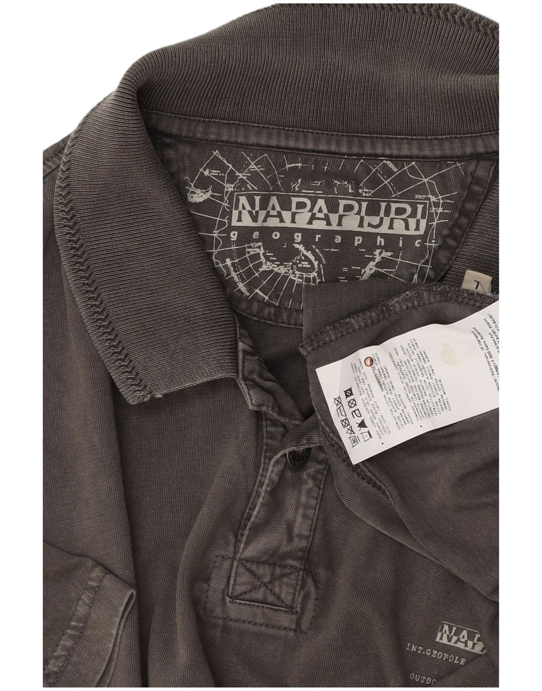 NAPAPIJRI Polo para hombre de algodón gris grande