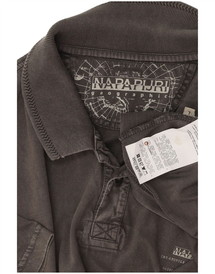 NAPAPIJRI Polo para hombre de algodón gris grande