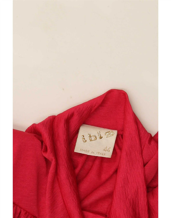 Vintage mujer suelta ajuste camisa blusa IT 44 rosa medio