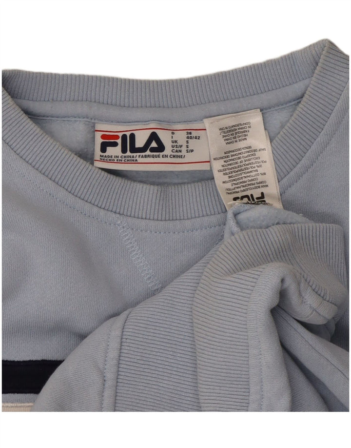 FILA Sudadera extragrande para mujer, talla 10, color azul pequeño