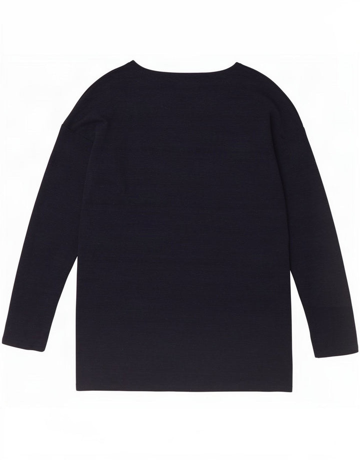Marks & Spencer Top para mujer de manga larga UK 44 Grande Poliéster azul marino