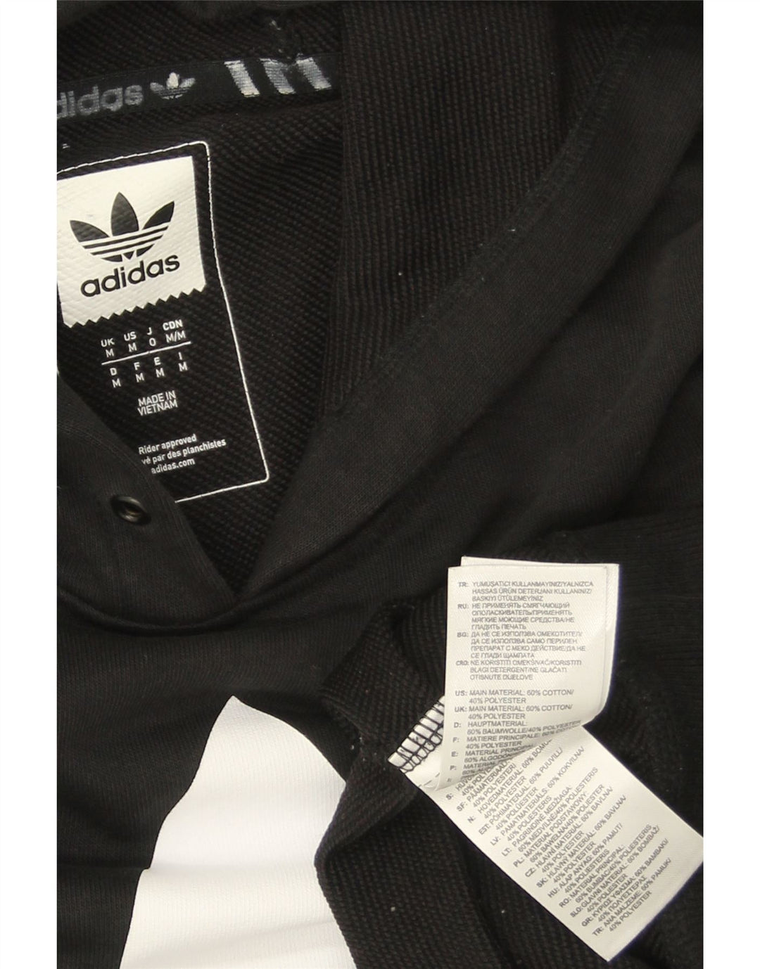 ADIDAS Hombre Skateboarding Graphic Sudadera con capucha Jumper Medium Negro Algodón