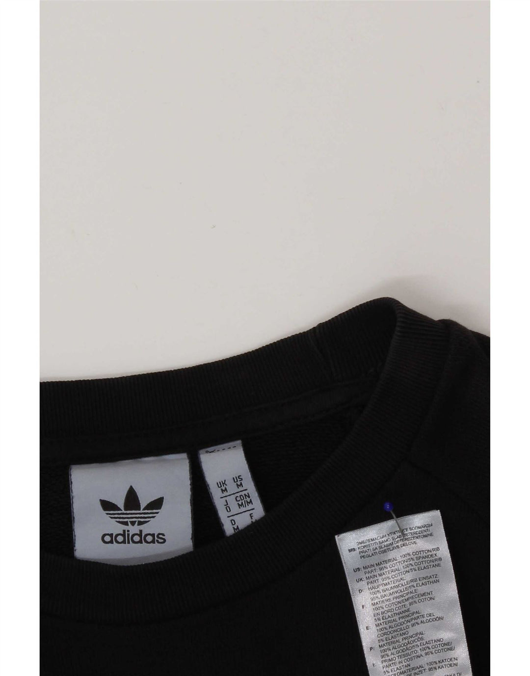 Adidas Hombre Sudadera Jumper Medium Negro Algodón