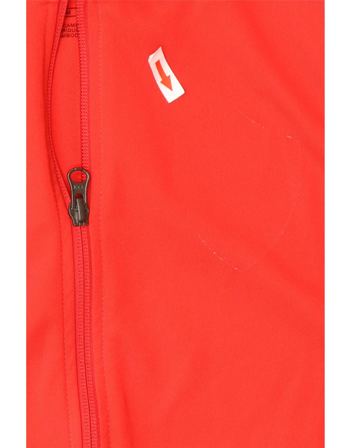 Nike Boys Dri Fit Chándal Top Chaqueta 12-13 años Grande Rojo Poliéster