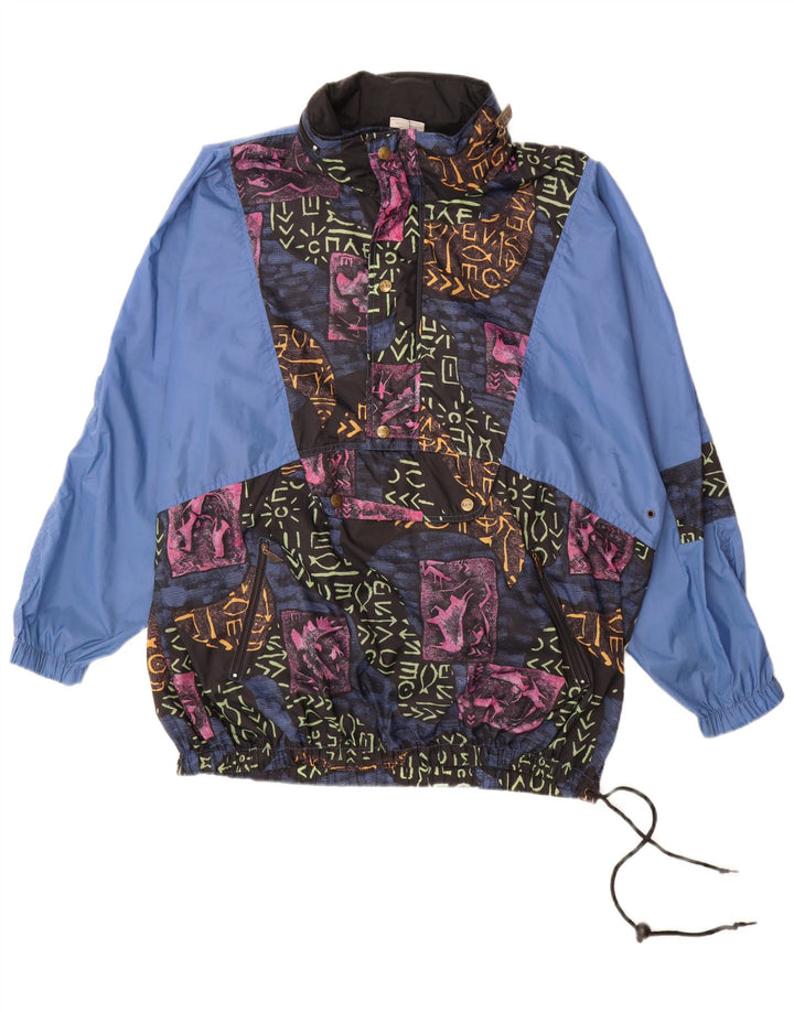 ALEX ATHLETICS Chaqueta anorak para hombre UK 40 Grande Poliamida geométrica azul