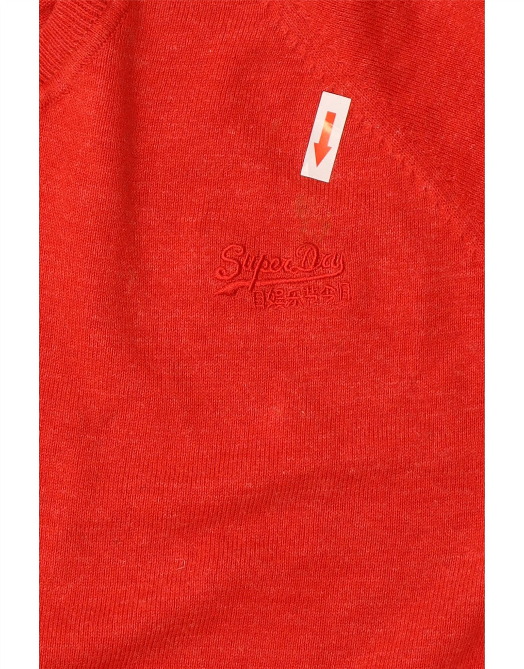 Superdry Jersey Con Cuello En V Para Hombre XL Algodón Rojo