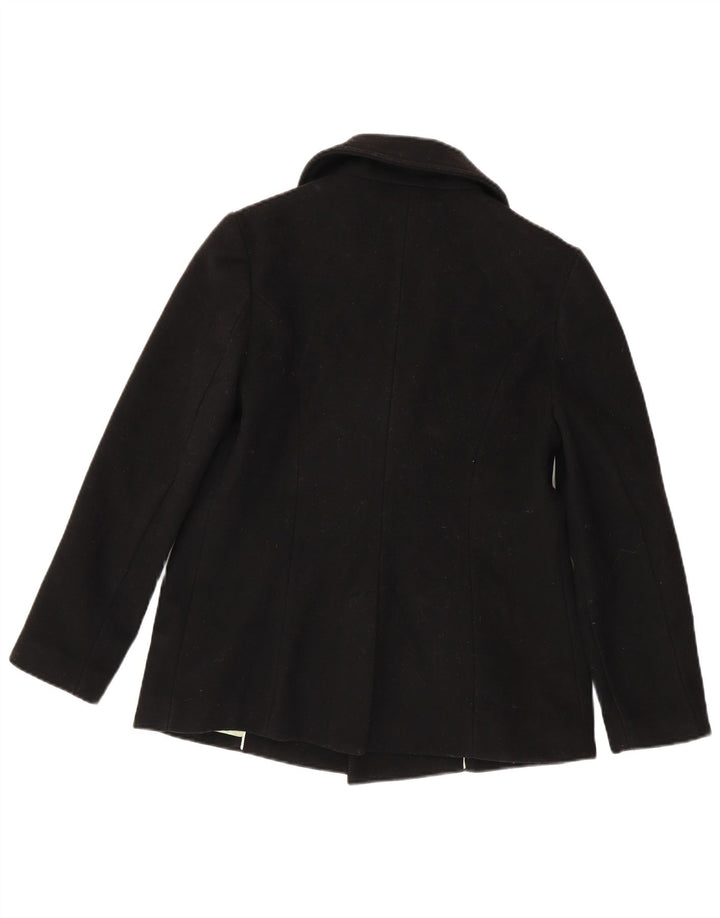 Gap Chaquetón para Mujer UK 44 Lana Virgen Negra Mediana