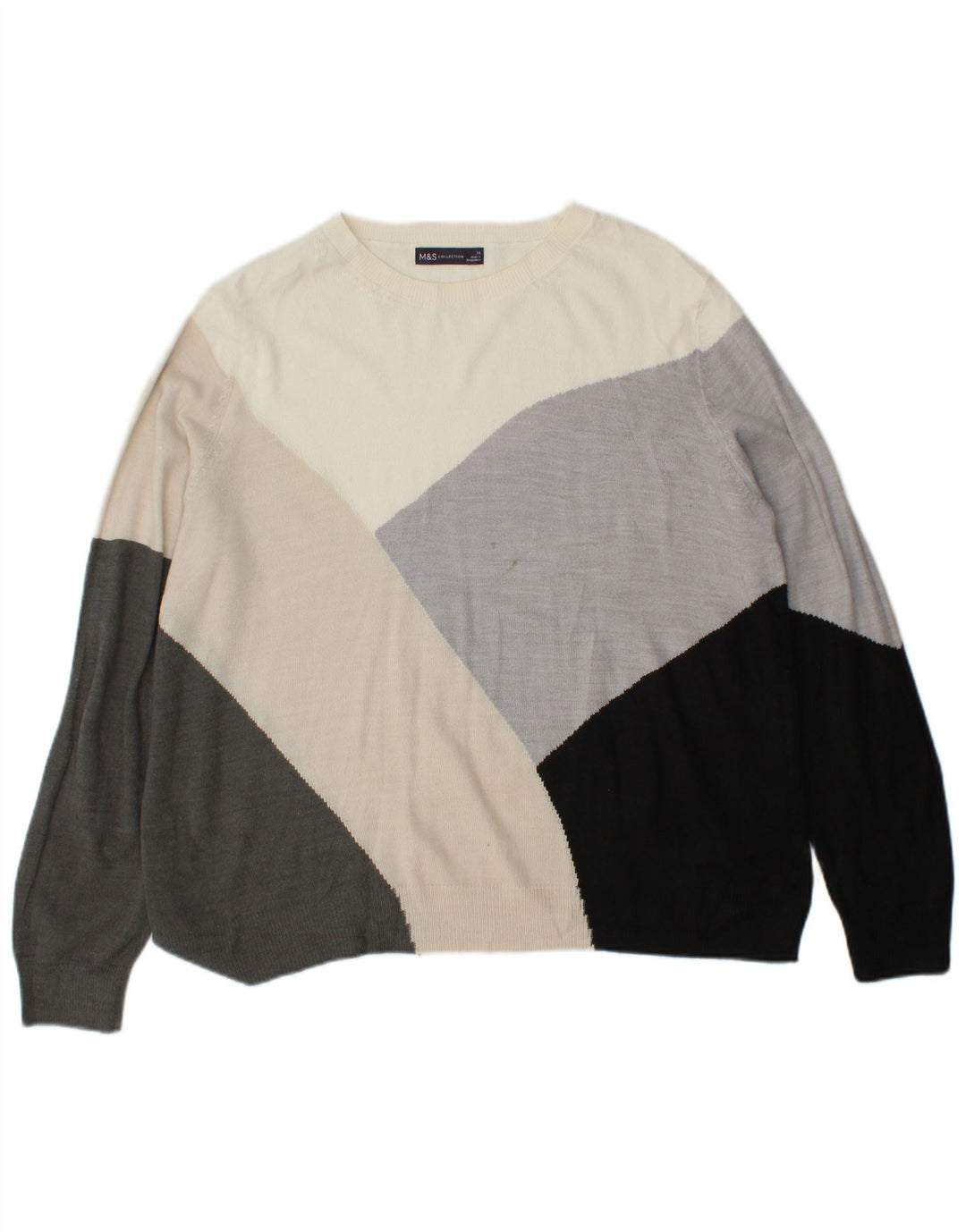 Marks & Spencer Jersey con Cuello Barco para Mujer UK 46 Grande Gris