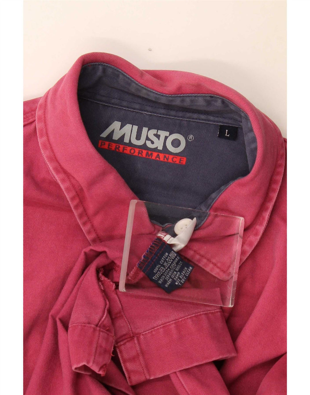 Musto Camisa tipo jersey para hombre de algodón a rayas rojas grandes