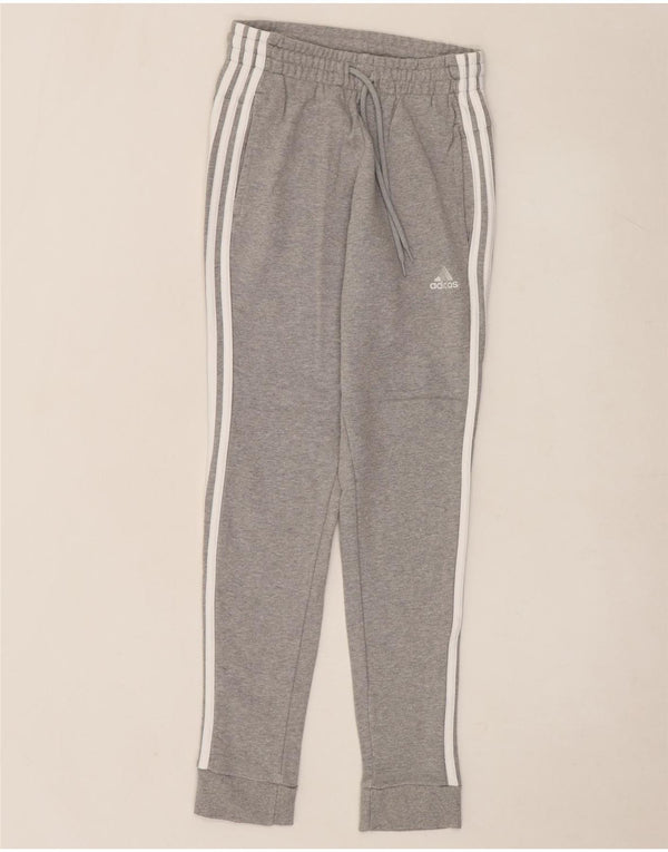 Adidas Mujer Chándal Pantalones Joggers UK 4/6 XS Gris Algodón