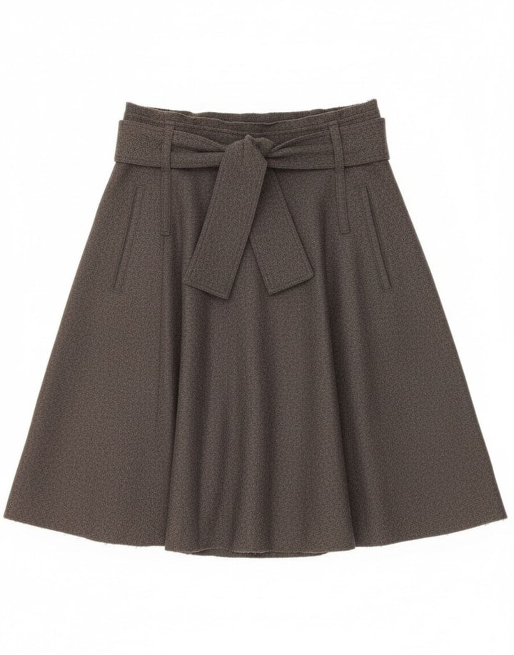 Henry Cottons Falda acampanada para mujer IT 42 Mediana W28 Lana gris