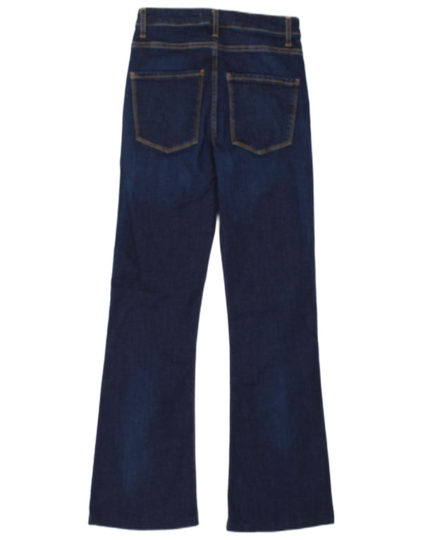 Zara Jeans Acampanados De Tiro Alto Para Mujer EU 34 2XS W24 L29 Algodón Azul Marino