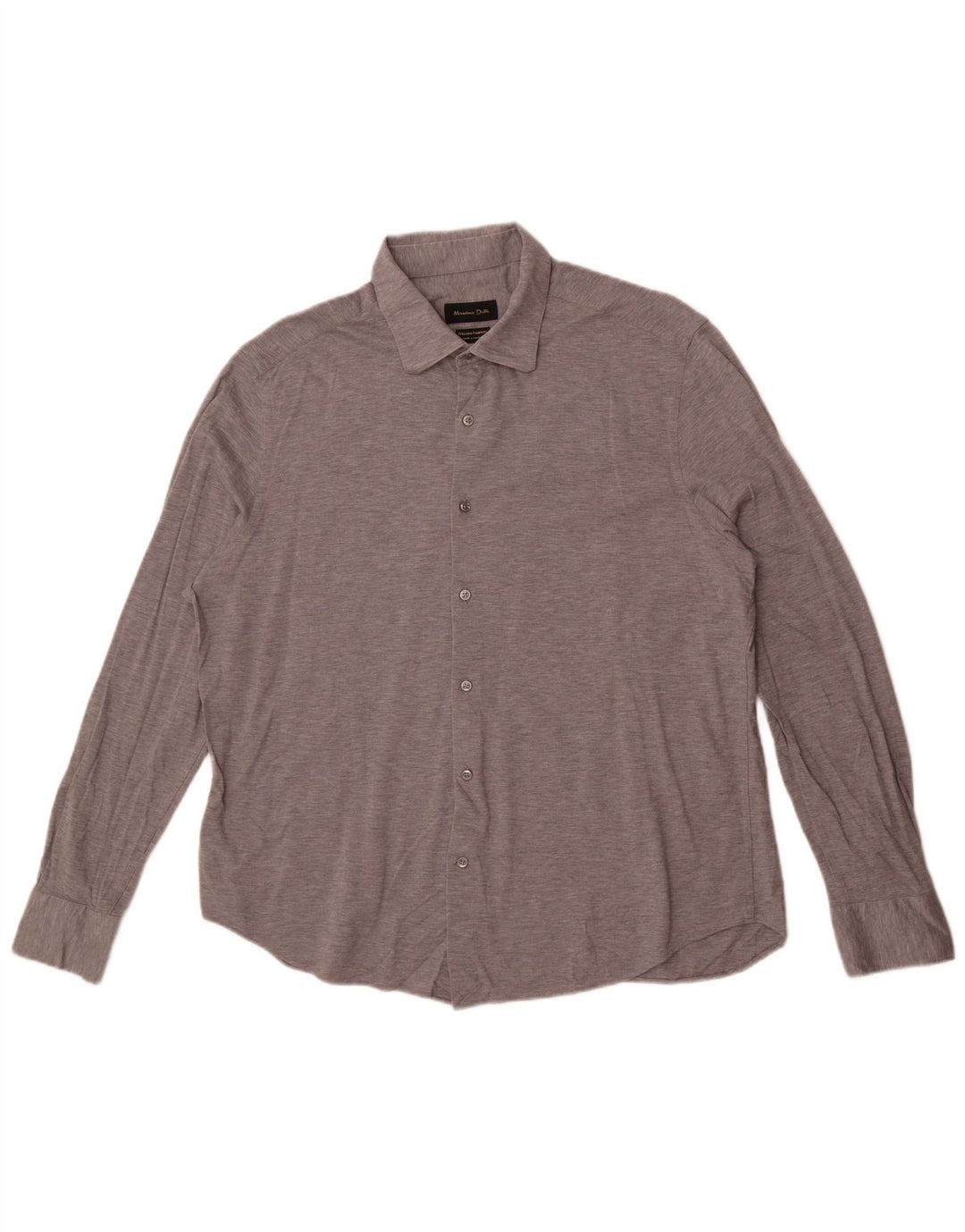 Camisa Massimo Dutti Hombre 2XL Gris Algodón