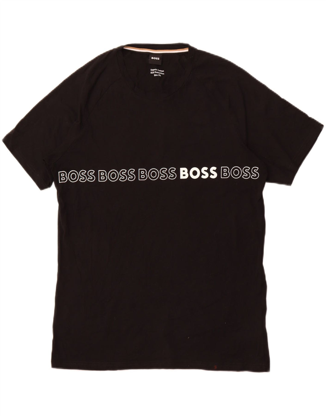 HUGO BOSS Camiseta gráfica ajustada para hombre Top 2XL Algodón negro