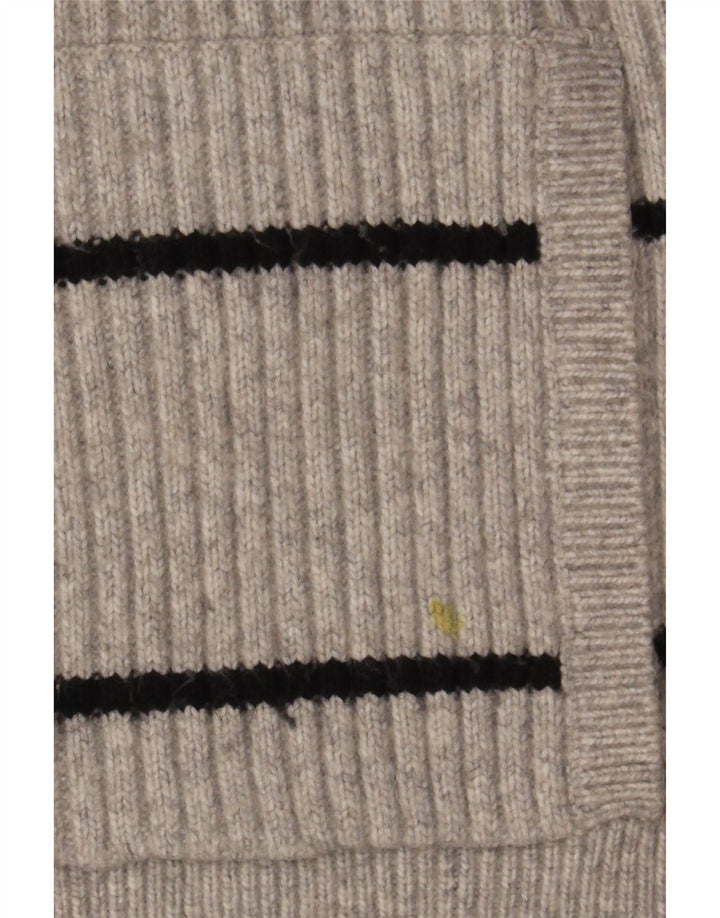 Marks & Spencer - Jersey con capucha para mujer, talla 40, color gris medio a rayas