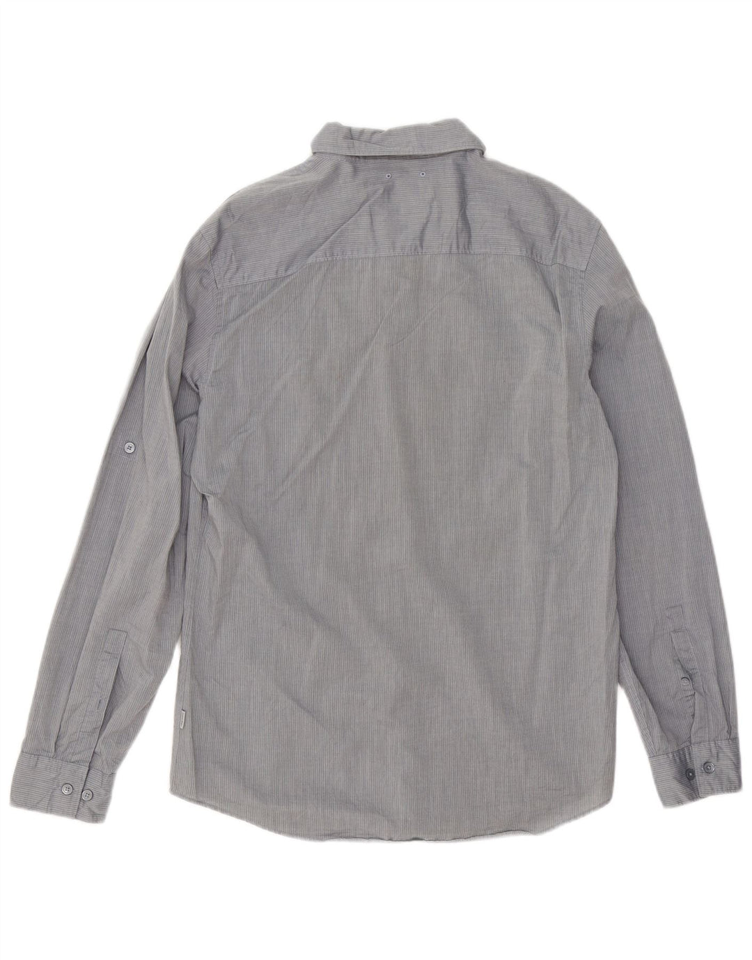 Camisa Calvin Klein Hombre Slim Fit Algodón A Rayas Gris Medio