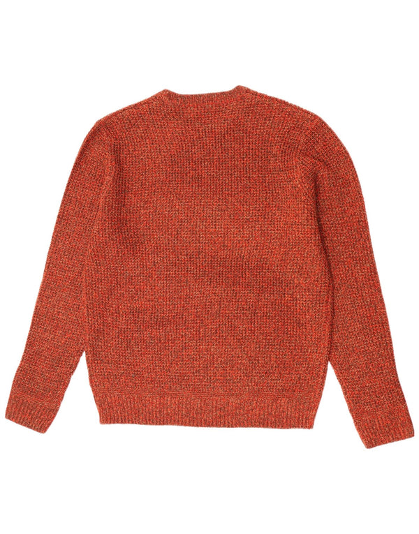Marks & Spencer Jersey de Cuello Redondo para Hombre XL Acrílico Moteado Naranja