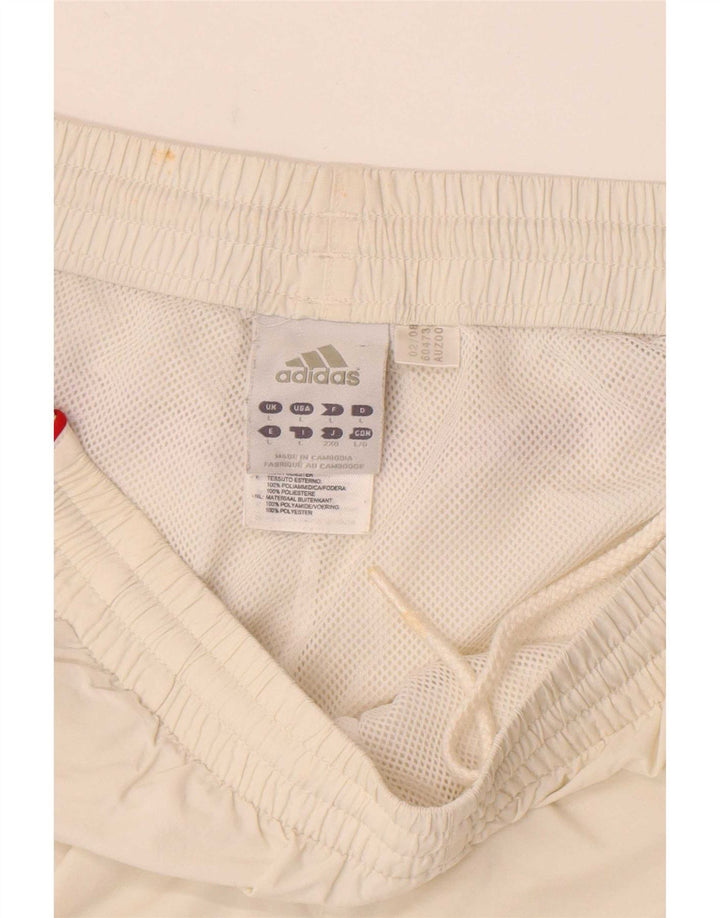 Adidas Mens Climalite Sport Shorts Grande Blanco Colorblock Poliéster