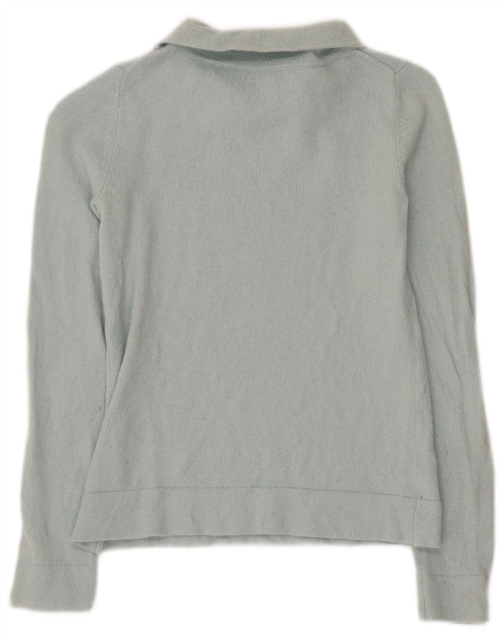 Hobbs Suéter corto con cuello vuelto para mujer UK 4 XS Lana azul