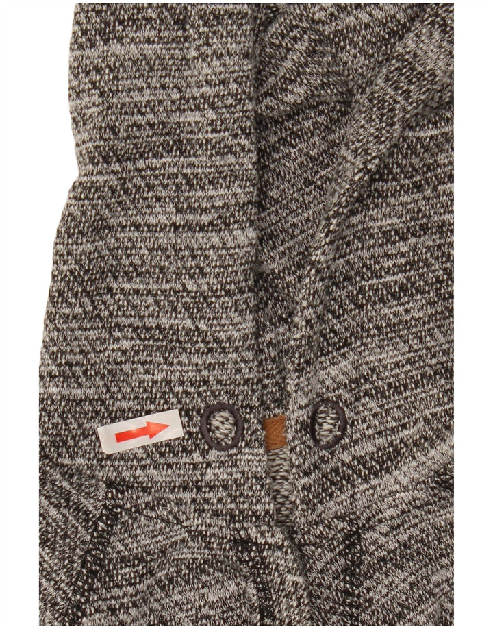 Animal - Jersey con capucha extragrande para mujer, talla 40, poliéster moteado gris pequeño