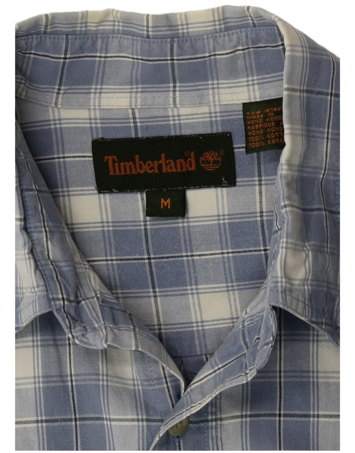 Camisa Timberland Hombre Algodón A Cuadros Azul Medio