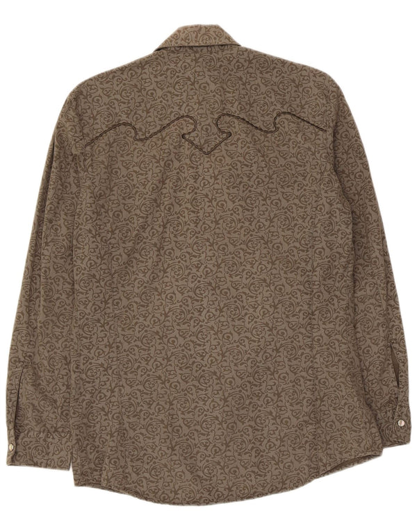 Camisa Diesel Hombre Small Marrón Paisley Algodón