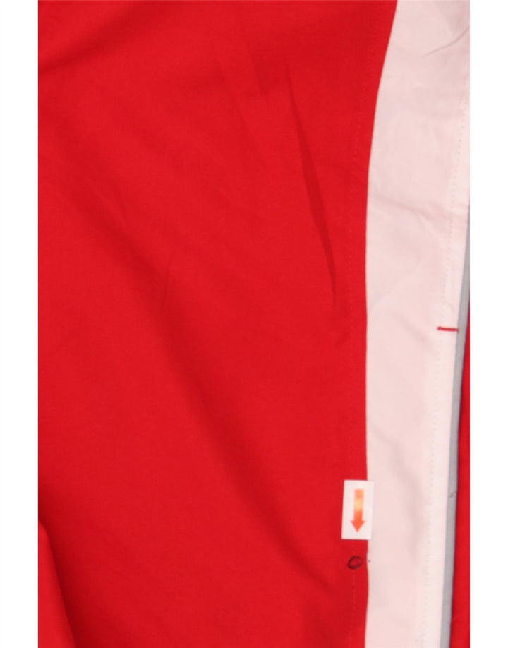 ASICS Mens Tracksuit Top Jacket XL Red Colourblock Polyester