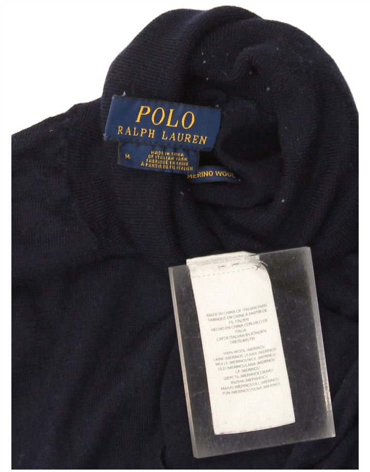 Polo Ralph Lauren Jersey con cuello vuelto para hombre de lana azul marino mediano