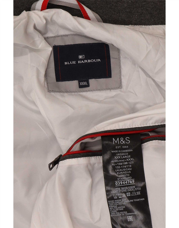 Marks & Spencer Chaqueta Bomber Azul Harbor para Hombre 3XL Poliéster Gris