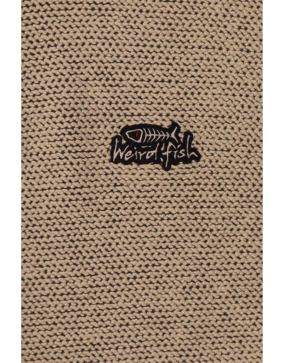 Weird Fish Hombre Sudadera con Cremallera y Cuello Jersey Jersey XL Algodón Beige