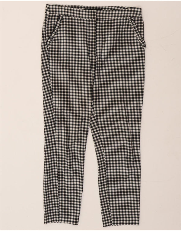 Zara Mujer Pantalón Chino Slim Medium W30 L26 Black Gingham