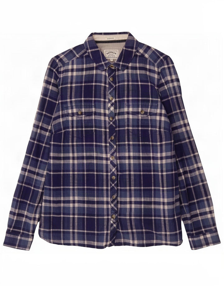 Camisa de corte clásico para mujer de Fat Face UK 40 Mediana Azul marino Cuadros Algodón